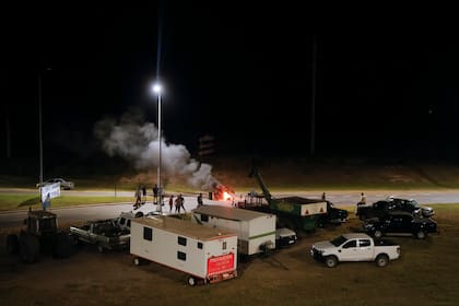 En Altos Fierro están acampando desde antes del inicio del paro
