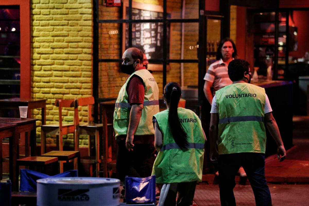 Controles en bares y restaurantes de CABA en la madrugada de hoy.