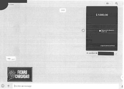 Conversación de un "cajerito", incluida en un expediente judicial por presunto juego ilegal