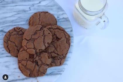 Cookies de chocolate con masa para brownies