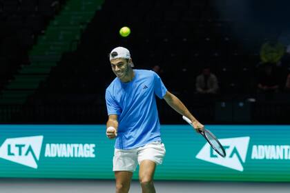 Copa Davis: la celebración de Francisco Cerúndolo en Manchester