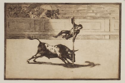 Copia de Goya. Estampa 20. Ligereza y atrevimiento de Juanito Alpin~ani en la de Madrid