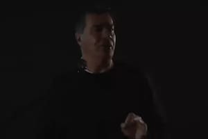 "Coqui" Capitanich, en el momento en que se corta la electricidad