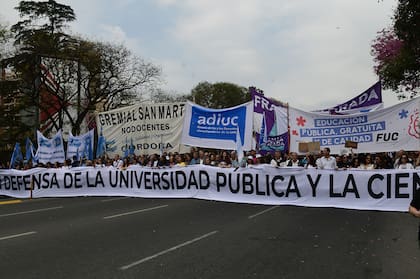 Córdoba se sumó a la marcha federal universitaria.
