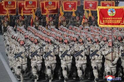 Un desfile militar en Pyongyang