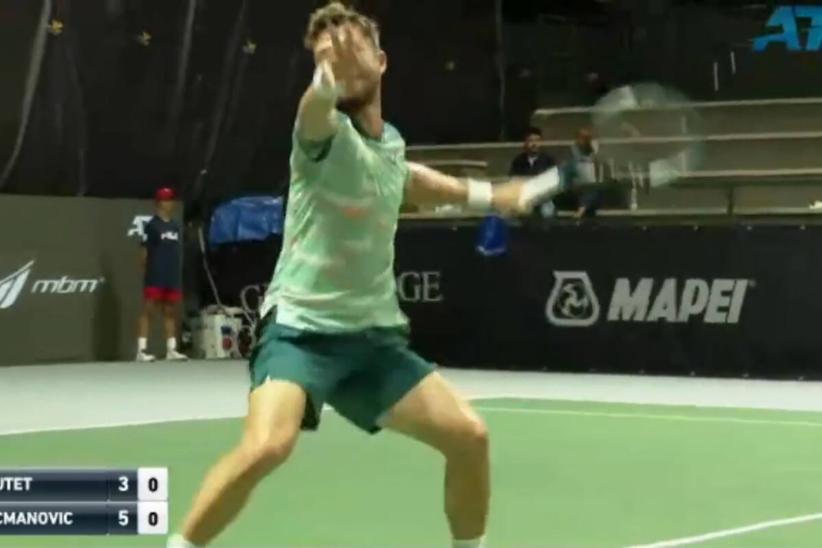 Corentin Moutet, fuera de sí