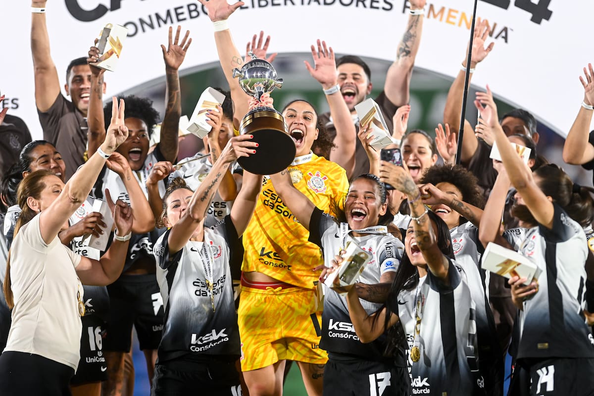 Corinthians, máximo campeón de la Libertadores con cinco coronas y actual defensor del título; aquí, la victoria en 2024