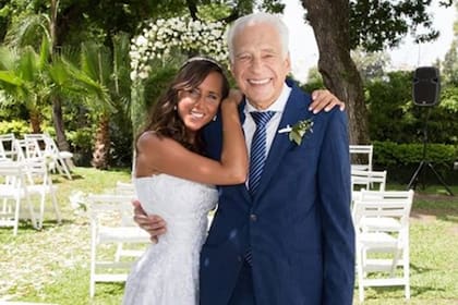 Cormillot y Pasquini, en el día de su casamiento.