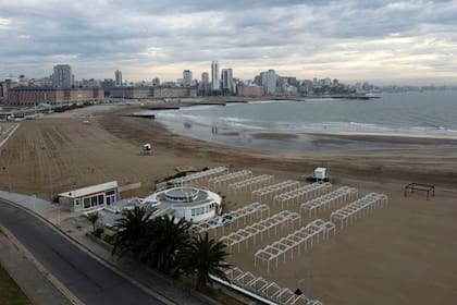 Mar del Plata sin turistas, una postal que, por la pandemia del nuevo coronavirus, se repetirá durante las vacaciones de invierno