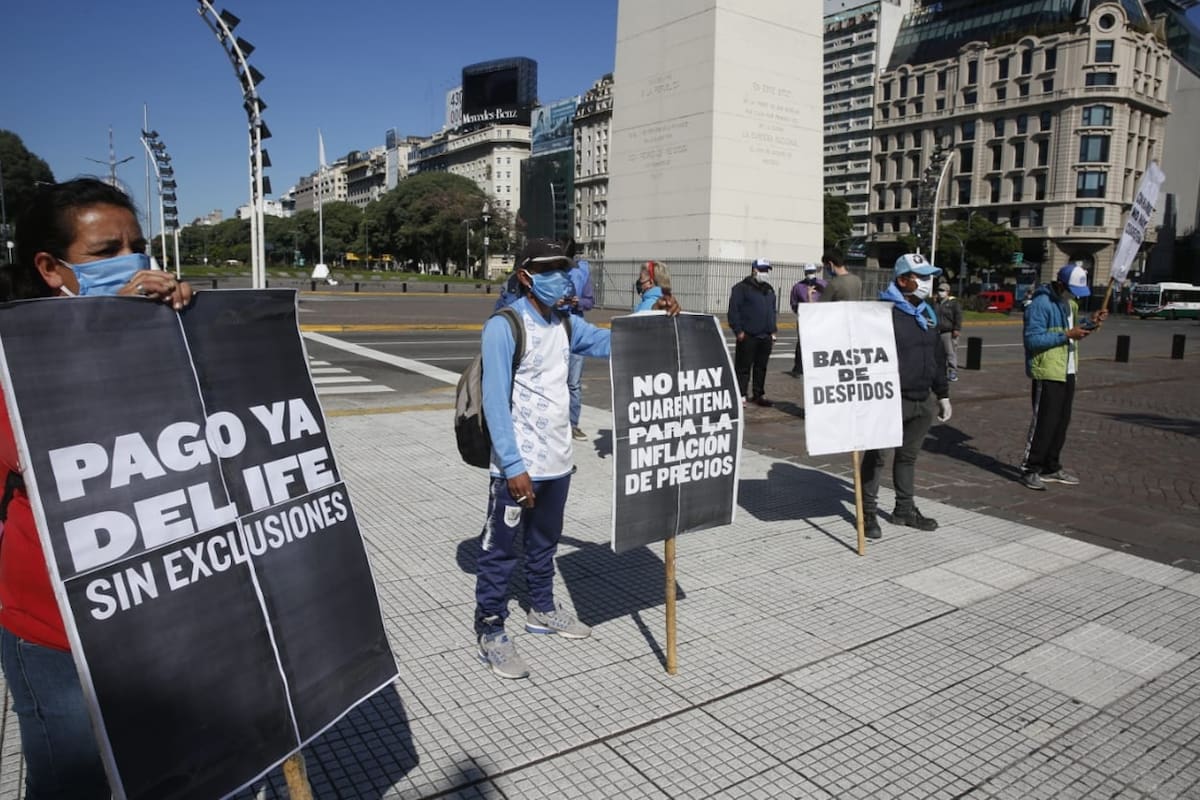 Coronavirus en la Argentina: pese a la cuarentena, el Polo Obrero se moviliza al Ministerio de Desarrollo Social