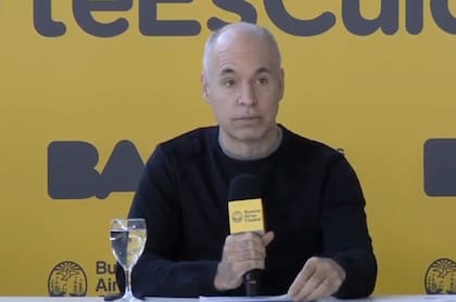Horacio Rodríguez Larreta, en la conferencia de prensa de esta mañana