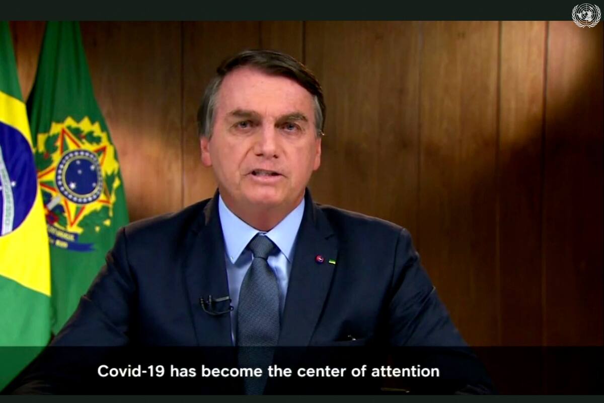 Coronavirus: Jair Bolsonaro inauguró la Asamblea de la ONU virtual y denunció que los medios causaron pánico en la gente