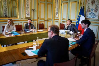 Emmanuel Macron, en su despacho
