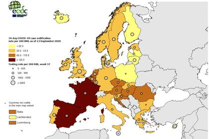 Coronavirus: los siete países que preocupan a Europa por el avance de la segunda ola de Covid-19
