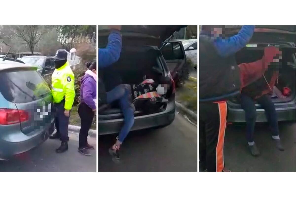 Coronavirus. Se negaba a abrir el baúl: llevaba escondidos a sus hijos