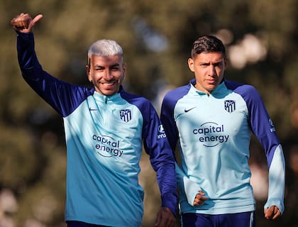 Correa y Molina en el entrenamiento de este miércoles