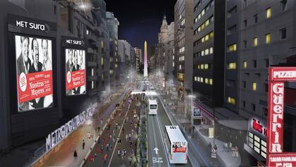 La Avenida Corrientes tendrá espacios exclusivos para peatones