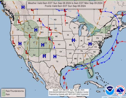 Corrientes de aire caliente y lluvias a lo largo del país para este domingo.