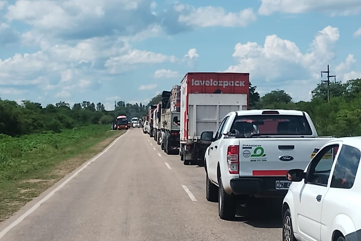 Corte en la ruta nacional 34