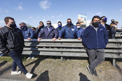 La protesta de los colectiveros tras el homicidio de su compañero