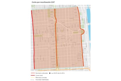 Cortes por movilización de la CGT