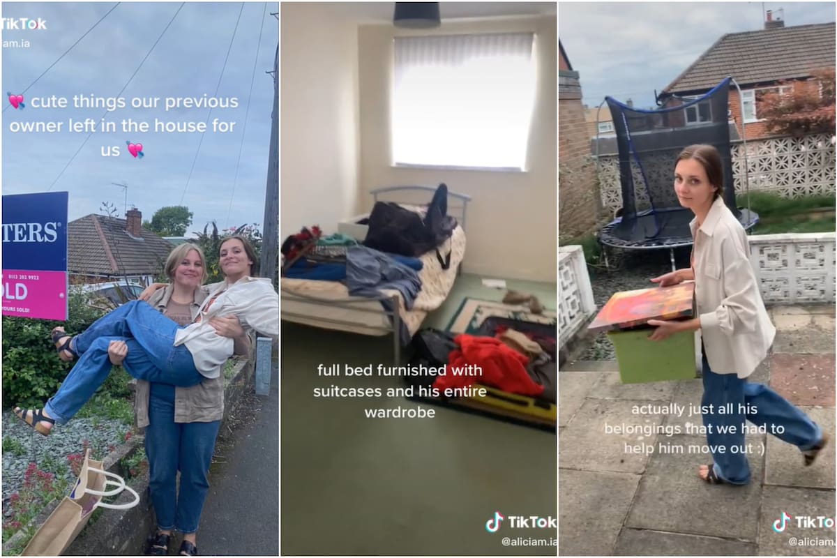 “Cosas lindas que dejó nuestro anterior dueño en la casa para nosotras”: compraron una casa y se llevaron una desagradable sorpresa (Foto: Captura de video)