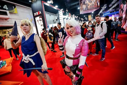Cosplayers en la Argentina Comic Con, una de las principales atracciones del encuentro