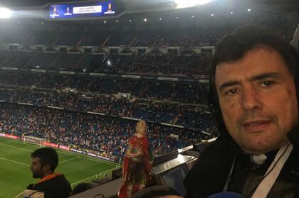 Costa Febre relató la final de la Libertadores 2018 ante Boca desde el Bernabéu: "Me ganó la emoción"