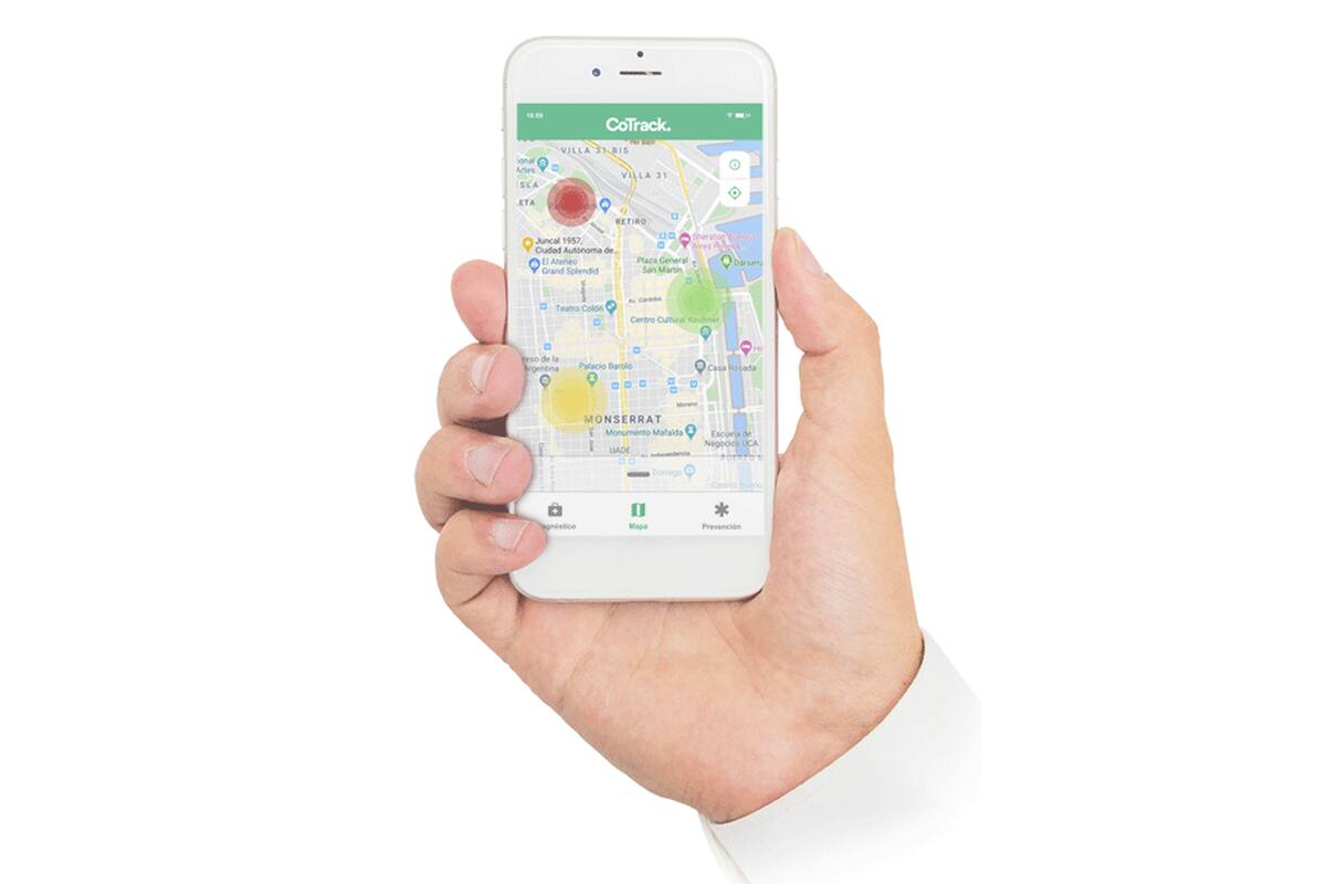 CoTrack es una aplicación en desarrollo por argentinos que muestra en qué lugares hay casos reportados de personas contagiadas por el coronavirus