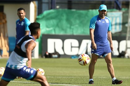 Coudet, durante uno de los entrenamientos de la Academia