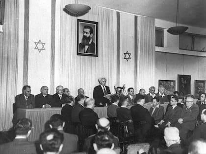 Creación del Estado de Israel el 14 de mayo de 1948
