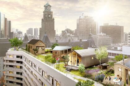 Crear pequeñas urbanizaciones en las azoteas de los edificios