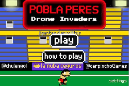 Crearon el videjuego de Pablo Pérez derribando drones