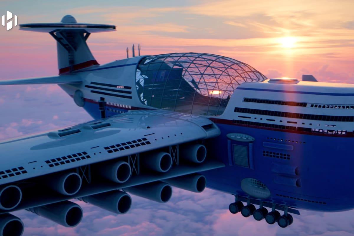 Crearon un proyecto de hotel volador para 5000 personas que nunca aterriza