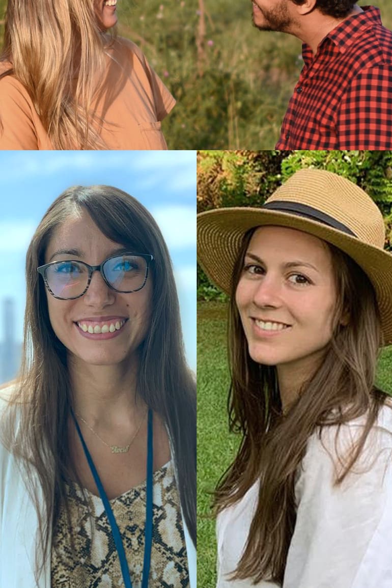 Creer y confiar en las ONG a las que donan es clave para esta generación; el testimonio de Manuel y Clara (arriba), Rocío (izq.) y Micaela (der.), para quienes tener información transparente y ver el trabajo que hacen las organizaciones a través de las redes sociales es innegociable