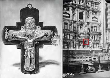 Creu d'Alfonso III
Crist recobert amb planxa de plata daurada
Capella de les reliquies
Seu de Santiago de Compostela