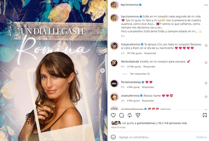 Cris Morena le dedicó un dulce posteo a su hija el día que hubiese cumplido 52 años (Foto: Instagram @bycrismorena)