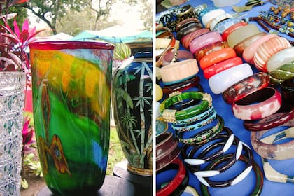 Cristales de todo tipo y pulseras que más de uno le vio a su madre o su tía allá por los coloridos años 70.