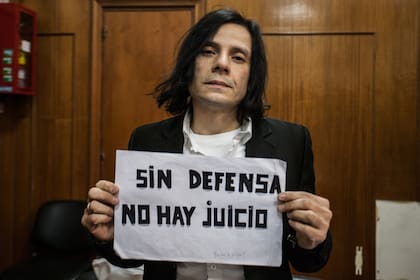 Cristian Aldana en una de las últimas audiencias del juicio