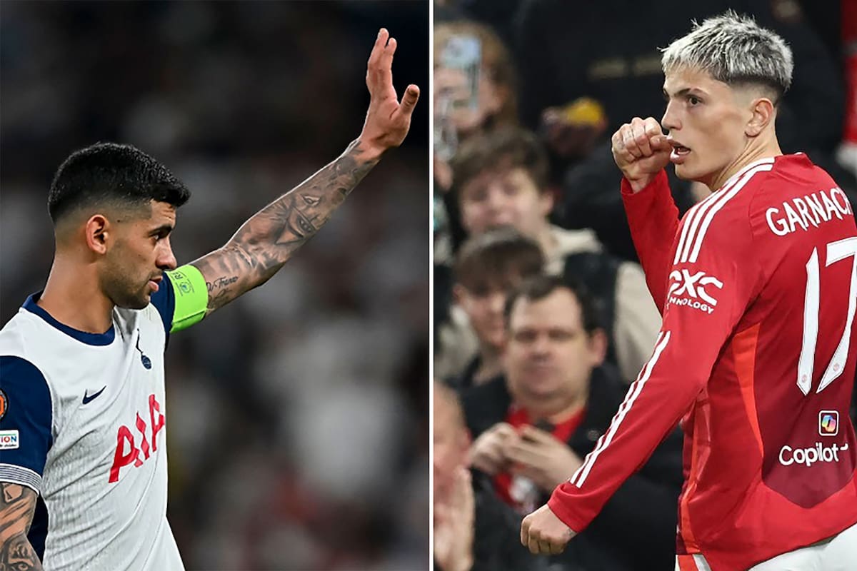 Cristian "Cuti" Romero y Alejandro Garnacho festejaron con Tottenham y Manchester United, que avanzaron a la final de la Europa League