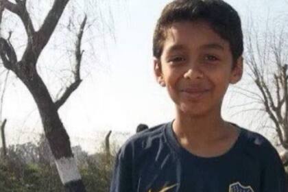 Cristian Medina en su niñez, siempre con una camiseta de Boca