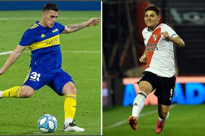 Cristian Pavón y Julián Álvarez, figuras de ataque de Boca y River.