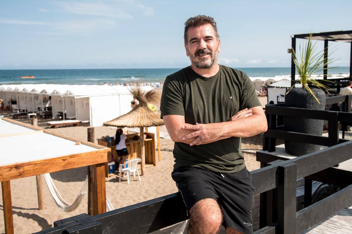 Cristian Ritondo, en Pinamar, durante una entrevista con LA NACION