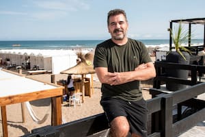 Cristian Ritondo, en Pinamar, durante una entrevista con LA NACION