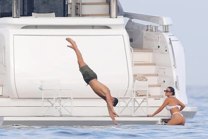 Cristiano aprovechó al máximo sus días de mar.