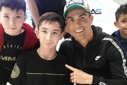 Cristiano, con el chico Ali: un momento emotivo