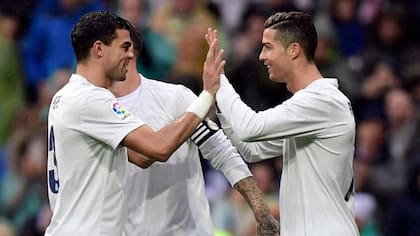 Cristiano festeja un nuevo gol para el Real Madrid