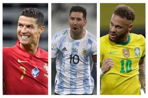 Cristiano, Messi y Neymar, tres de las grandes figuras del fútbol actual