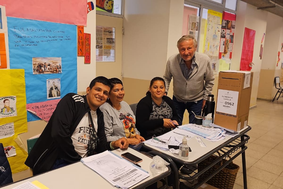 Cristiano Rattazzi fiscalizó la elección del domingo para Juntos por el Cambio en una escuela de Florencio Varela
