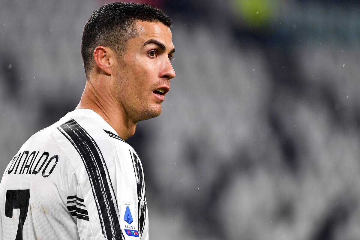 Cristiano Ronaldo durante el partido que disputaron la Juventus y el Torino.